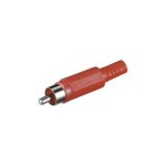 Fiche audio ou vid�o rca m�le, � souder, rouge cd11276
