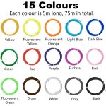 Filaments pcl pour stylo 3d 1, 75 mm ¿ 15 couleurs chacune 5 m de filament, matériaux d'impression 3d, ... Filaments pcl pour stylo 3d 1, 75 mm ¿ 15 couleurs chacune 5 m de filament, matériaux d'impression 3d, ...
