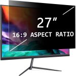 Filtre de confidentialit pour ecran pc 27 pouces 16:9, protecteur d'ecran anti espion, anti - lumire ...