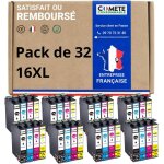 Marque franaise - 16xl - 12 cartouches d'encre compatibles avec epson 16 xl t1631 stylo plume - pour ...