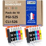 Marque franaise - 525xl 526xl - 20 cartouches d'encre compatibles avec canon pgi - 525 cli - 526 / pg525 ...