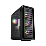 Boitier pc grand tour atx fsp cut593p rgb avec panneau vitr - noir