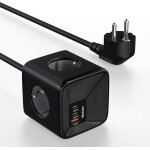 Gan 33w rallonge multiprise usb c et 4 sortie ac et 3 ports usb, prise multiple 4000w 16a, parafoudre ...