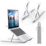 Gb1054 adjustable laptop stand, foldable aluminum pc stand 6 levels height, compatible with macbook air ...