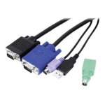 Generic - kit de câbles clavier / vidéo / souris (kvm) - 3 m Generic - kit de câbles clavier / vidéo / souris (kvm) - 3 m