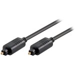 Generique cordon audio numérique optique toslink mâle / mâle (1 mètre) Generique cordon audio numérique optique toslink mâle / mâle (1 mètre)