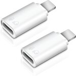 Generisch 2 pack lightning to usb c otg adapter for headphone audio charging data transfer compatible ...