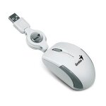 Genius micro traveler v2 - souris - optique - 3 boutons - filaire - usb - blanc