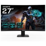 Gigabyte gs27fc moniteur de jeu incurv� 27  fhd - 1920 x 1080, 1500r, 180hz, 1 ms, 250 cd / m, freesync ...
