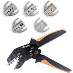 Gkwl - jeu de 6 pinces a sertir pour cosses isoles et non isoles, embouts de cble, cble coaxial, ...