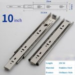 Glissire de tiroir en acier inoxydable 304, haute qualit, trois sections, rail tampon, rail de clavier ...