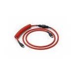 Glorious pc gaming race compatible coiled cable crimson red, usb - c au