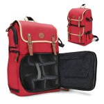 Gogroove - sac � dos - rouge - appareil photo r�flex, support tr�pied, compartiment pc portable. . .