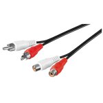 Goobay 50025 c�ble audio 1, 5 m 2 x rca noir