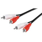 Goobay 50031 c�ble audio 10 m 2 x rca noir