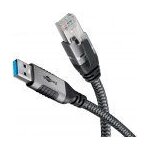 Goobay 70692 changeur de genre de c�ble usb a rj - 45 noir, argent