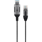 Goobay 74395 changeur de genre de c�ble usb 3. 0 type a rj45 noir et argent