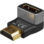Goobay adaptateur hdmi� coud� 270 vertical, 8k @ 60 hz, plaqu� or