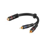 Goobay c�ble audio vid�o jack femelle vers 2 rca m�le 0, 2 m noir