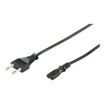 Goobay nk 104 s - c�ble d'alimentation - europlug (m) pour iec 60320 c7 - ca 250 v - 2. 5 a - 3 m - noir ...