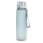 Gourde de sport avec dragonne, 1 litre, bleu transparent