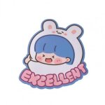 Grand tapis de souris antid�rapant en forme d'ours et de lapin, 20x22cm, motif dessin anim�, imperm�able, ...