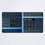 Grand tapis de souris gaming pour bureau apple m1 pro die shot 75x40cm antidrapante clavie