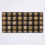 Grand tapis de souris gaming pour bureau assortiment de dim sum chinois 75x40cm antidrapante clavie