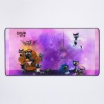 Grand tapis de souris gaming pour bureau blackkitten - chatterie 75x40cm antidrapante clavie