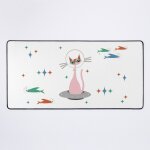 Grand tapis de souris gaming pour bureau bowie space kitty sur blanc 75x40cm antidérapante clavie Grand tapis de souris gaming pour bureau bowie space kitty sur blanc 75x40cm antidérapante clavie