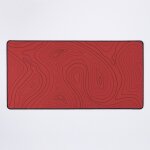 Grand tapis de souris gaming pour bureau carte topographique rouge 75x40cm antidrapante clavie
