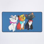 Grand tapis de souris gaming pour bureau les chatons des aristochats 75x40cm antidrapante clavie
