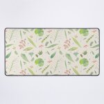Grand tapis de souris gaming pour bureau etude de feuille  l'aquarelle 75x40cm antidrapante clav