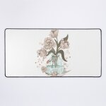 Grand tapis de souris gaming pour bureau fleurs peintes dans un vase 75x40cm antidérapante clavie Grand tapis de souris gaming pour bureau fleurs peintes dans un vase 75x40cm antidérapante clavie