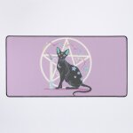 Grand tapis de souris gaming pour bureau le gardien - sorcier - pentacle 75x40cm antidrapante clavie ...