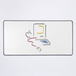 Grand tapis de souris gaming pour bureau graphique vintage apple macintosh des annes 80 75x40cm antidrapante ...