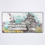 Grand tapis de souris gaming pour bureau illustration couleur du chteau d'osaka au japon 75x40cm antidrapant ...