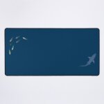 Grand tapis de souris gaming pour bureau je suppose que la meute de loups nage avec le requin maintenant ...