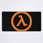 Grand tapis de souris gaming pour bureau logo half life lambda (noir) 75x40cm antidrapante clavie