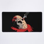 Grand tapis de souris gaming pour bureau masque de jason voorhees 75x40cm antidrapante clavie