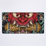 Grand tapis de souris gaming pour bureau masque oni, culture japonaise, art, m byte 75x40cm antidrapante ...