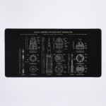 Grand tapis de souris gaming pour bureau programmes de vols spatiaux habités de la nasa (pochoir blanc ... Grand tapis de souris gaming pour bureau programmes de vols spatiaux habités de la nasa (pochoir blanc ...