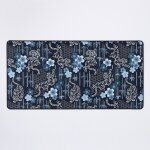 Grand tapis de souris gaming pour bureau tigres chinois bleu marine 75x40cm antidrapante clavie