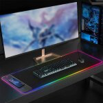 Grand tapis de souris sans fil rgb 15w, pour ordinateur de bureau et portable Grand tapis de souris sans fil rgb 15w, pour ordinateur de bureau et portable