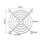 Grille de protection en maille mtallique pour ventilateur de refroidissement, couvercle d'ordinateur, ...