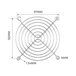 Grille de protection en maille métallique pour ventilateur de refroidissement, couvercle d'ordinateur, ... Grille de protection en maille métallique pour ventilateur de refroidissement, couvercle d'ordinateur, ...