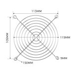 Grille de protection en maille métallique pour ventilateur de refroidissement, couvercle d'ordinateur, ... Grille de protection en maille métallique pour ventilateur de refroidissement, couvercle d'ordinateur, ...
