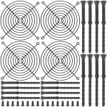 Grilles de protection noires pour ventilateur de refroidissement d'ordinateur pc 140 mm, avec vis, vis ... Grilles de protection noires pour ventilateur de refroidissement d'ordinateur pc 140 mm, avec vis, vis ...