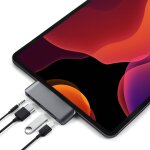 (gris) adaptateur hub mobile type - c avec chargeur usb - c, hdmi 4k, usb 3. 0 et prises 3. 5 mm - pour ...
