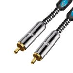 Gris b - 3m - cble audio coaxial numrique rca mle  mle, pour systmes hi - fi home cinma, rcepteurs ...